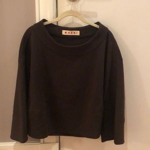 Marni boat neck 3/4 sleeve top